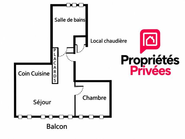 Appartement 2 pièces 44 m2 avec balcon, jardin