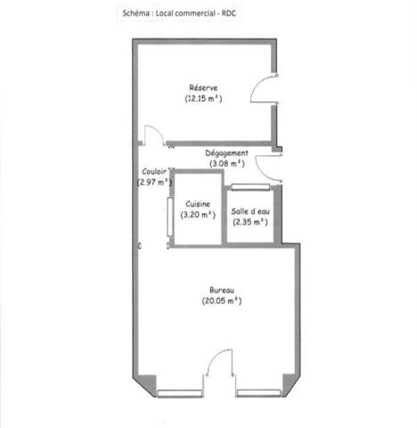 Boutique/Local commercial à vendre 48 m² Paris 17