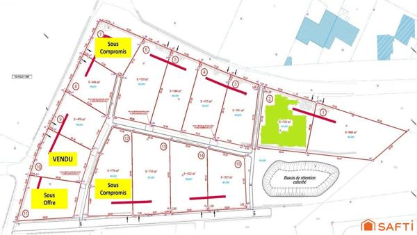 Terrain de 723 m² viabilisée (lot 2) – Le Puy