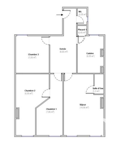 Apartment for sale 4 rooms 56 m² Marseille 1