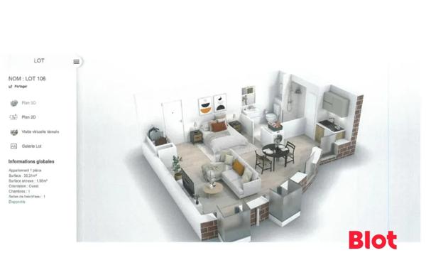 Appartement 1 pièce(s)