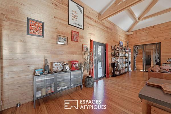 Chaleureuse maison à ossature bois avec vue