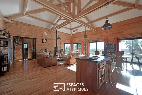 Chaleureuse maison à ossature bois avec vue