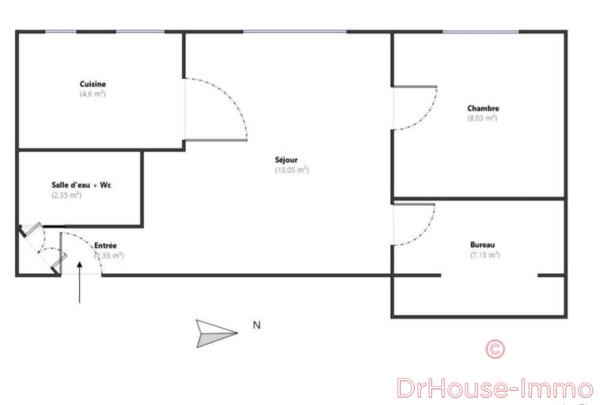 Appartement à vendre 2 pièces de 36 m²