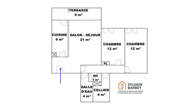 83160 LA VALETTE DU VAR - APPARTEMENT 3 PIECES AVEC TERRASSE ET CAVE - PARKING PRIVATIF EN SUS - BUS n° 31 - 129 - TL09 - TL11 -
