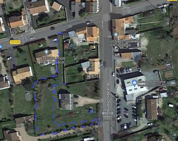 Vente terrain La roche sur yon, 640m² 55 000€ Vendée Pays de la loire