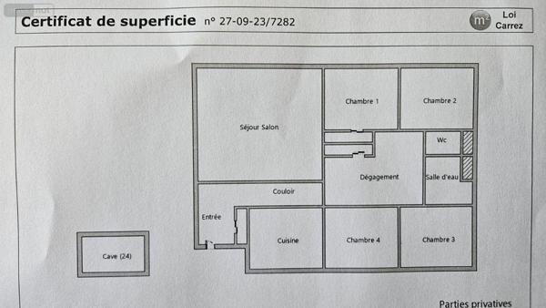 Appartement à rénover à vendre à Le Mans dans la Sarthe (72000), ref : 72119-1612   
HYPER CENTRE