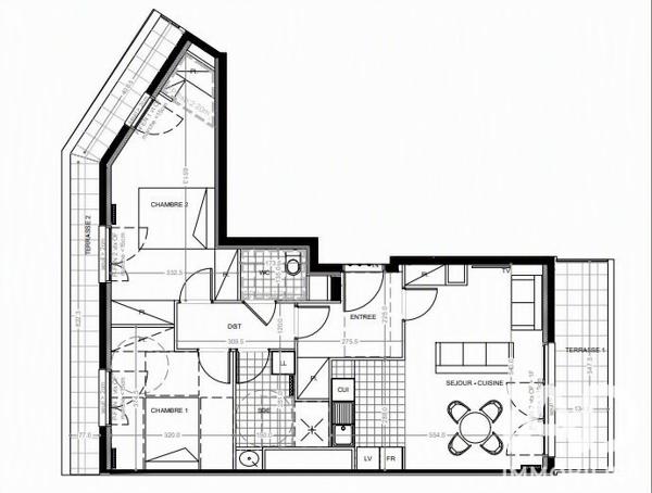 Appartement à vendre 3 pièces 69,4 m² Colombes
