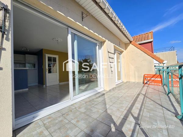 Duplex lumineux, terrasse sud, parking, plage