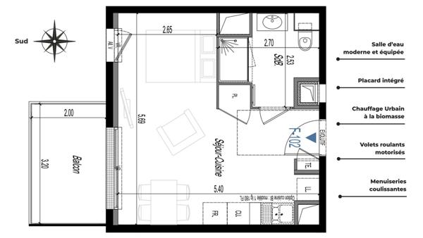 Studio à vendre 29 m² Clermont-Ferrand