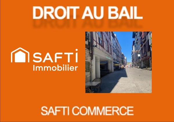 Bayonne – Rue piétonne – Local commercial 36 m² avec extraction