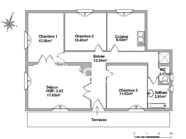 Location Appartement 4 pièces 79.5 m² - 11 ROUTE DE JARRET Lourdes 65100