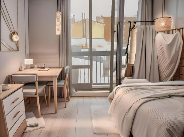 Appartement Paris 1 pièce 14.86 m2 avec balconnet