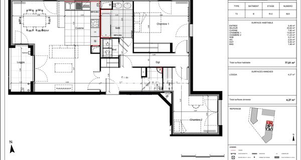 Location Appartement 3 pièces 77.81 m² - Evry 91000