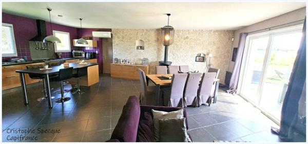 Plain-pied lumineux avec piscine dans secteur calme