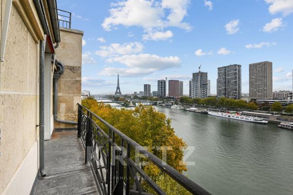 Vue Seine et Tour Eiffel - Quai Louis Blériot Paris 16