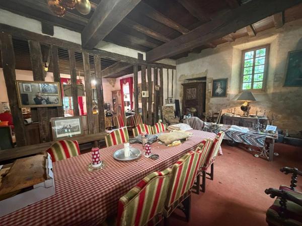 MARCIAC(32): ancienne SEIGNEURIE avec BEAU CHATEAU XIV sur 3,5ha, cachée, au bout du chemin, sans voisin, en campagne, 500m2 habitables, piscine chauffée, découvrez les riches heures des seigneurs