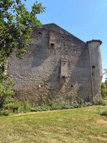 MARCIAC(32): ancienne SEIGNEURIE avec BEAU CHATEAU XIV sur 3,5ha, cachée, au bout du chemin, sans voisin, en campagne, 500m2 habitables, piscine chauffée, découvrez les riches heures des seigneurs