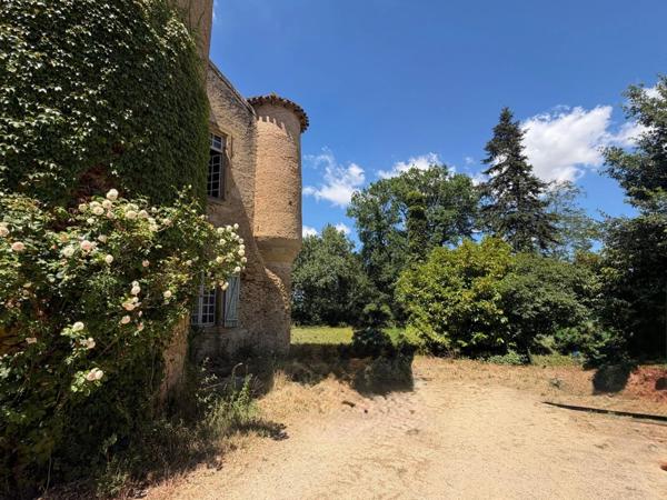 MARCIAC(32): ancienne SEIGNEURIE avec BEAU CHATEAU XIV sur 3,5ha, cachée, au bout du chemin, sans voisin, en campagne, 500m2 habitables, piscine chauffée, découvrez les riches heures des seigneurs