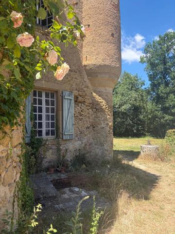 MARCIAC(32): ancienne SEIGNEURIE avec BEAU CHATEAU XIV sur 3,5ha, cachée, au bout du chemin, sans voisin, en campagne, 500m2 habitables, piscine chauffée, découvrez les riches heures des seigneurs