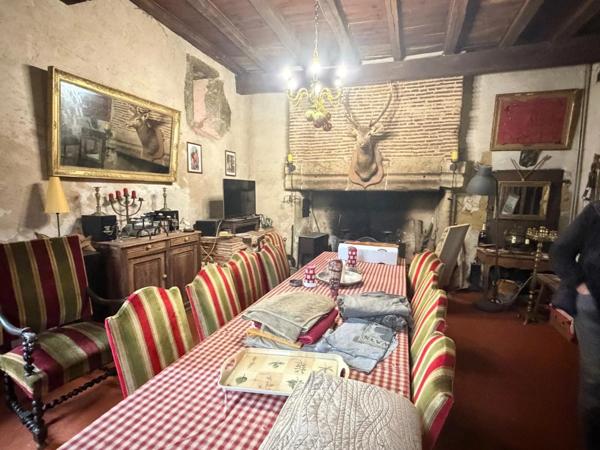 MARCIAC(32): ancienne SEIGNEURIE avec BEAU CHATEAU XIV sur 3,5ha, cachée, au bout du chemin, sans voisin, en campagne, 500m2 habitables, piscine chauffée, découvrez les riches heures des seigneurs