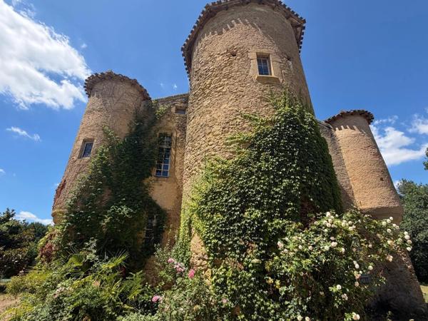 MARCIAC(32): ancienne SEIGNEURIE avec BEAU CHATEAU XIV sur 3,5ha, cachée, au bout du chemin, sans voisin, en campagne, 500m2 habitables, piscine chauffée, découvrez les riches heures des seigneurs