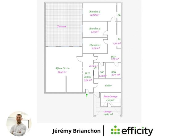 Maison 4 pièces - 90 m² Exclusivité efficity
