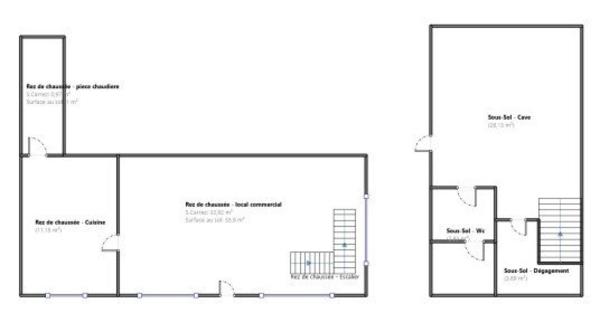 MURS & fdc LIBRES d'un RESTAURANT quartier RASPAIL