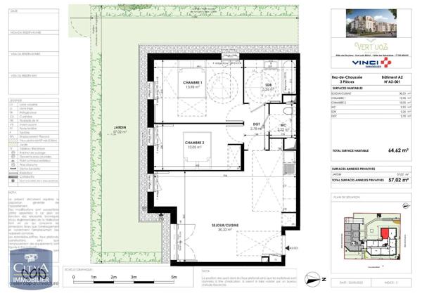 Appartement à louer 3 pièces 64.62m² Meaux (77100)