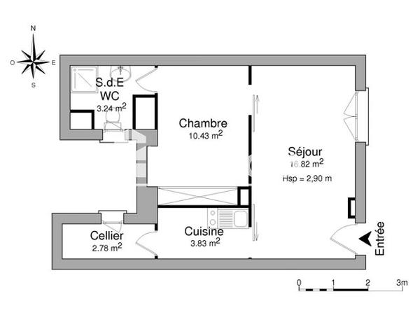 Location Appartement meublé 2 pièces 37.1 m² - RESIDENCE 31 COURS PASTEUR Bordeaux 33000
