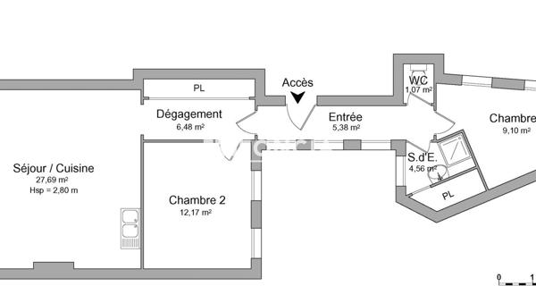 Location Appartement 3 pièces 66.45 m² - Bordeaux 33000
