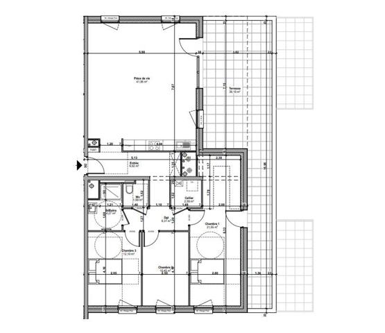 Appartement à vendre 4 pièces 108 m² Aumetz
