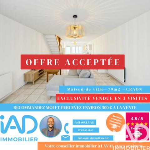 Maison à vendre 3 pièces 79 m² Craon