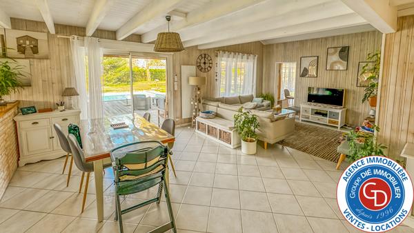 Biganos (33380) Villa avec 5 chambres, garage et piscine