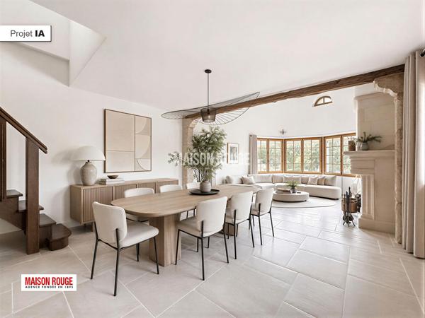 Mesnil Saint Denis (78) - Superbe chaumière avec jardin paysager, dépendance, garages