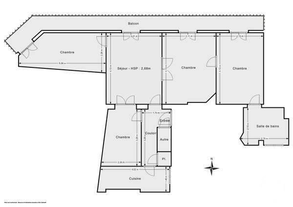 Appartement F4 à vendre  4 pièces - 73 m 2   PARIS  - 75012