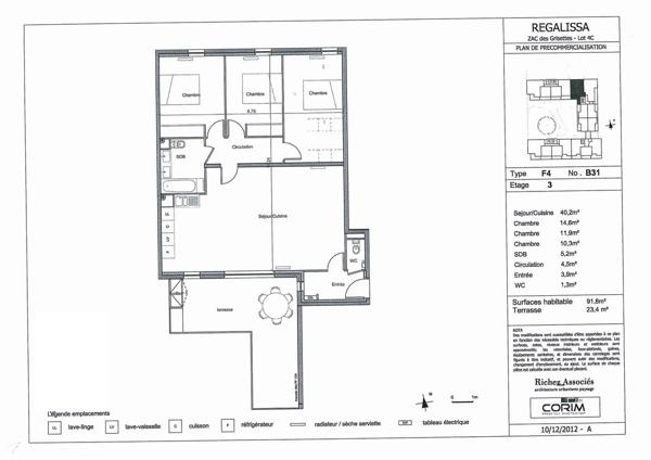 Appartement · Vente Montpellier (34070) 4 pièces · 92m²