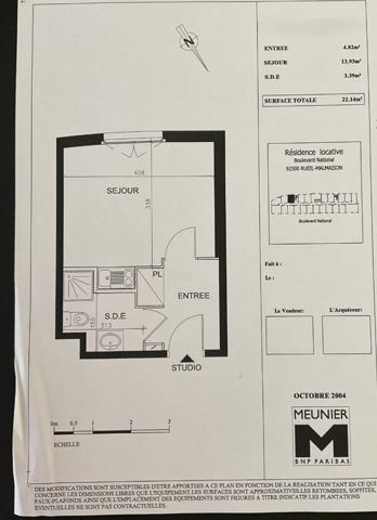 A vendre studio loué