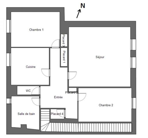 29520 Châteauneuf du Faou appartement  2 chambres 93 m² proche toutes commodités