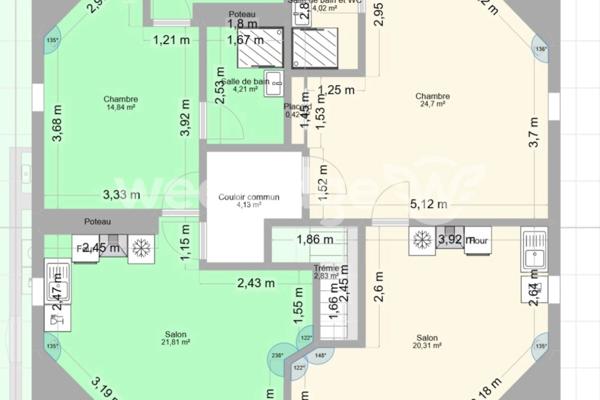 Appartement à vendre 2 pièces de 45 m² à Tournefeuille