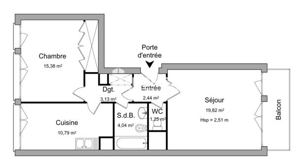 Location Appartement 2 pièces 56.85 m² - Argenteuil 95100