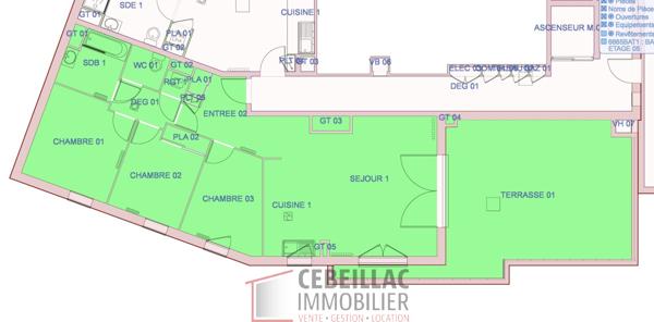 Appartement 4 pièce(s) 3 chambre(s) 79.7 m²