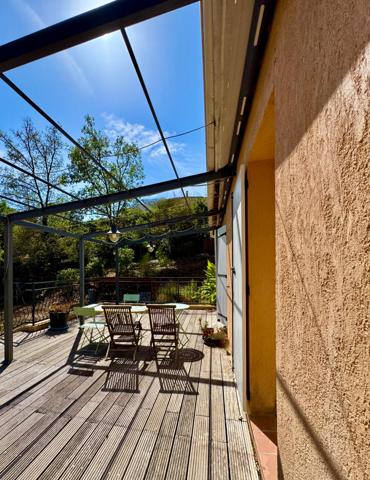 Bagnols-en-forêt-Var-villa plein pied individuelle 4 chambres +garage sur 2100m2 avec 2 entrées