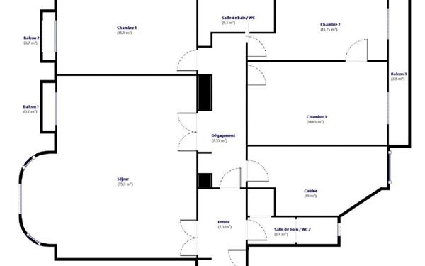 Appartement à vendre    5 pièces • 115 m2 Nice