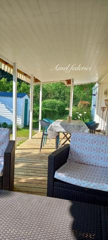 🏖️ Mobil-home – 43 m² sur parcelle arborée dans PRL 3★ avec piscine – Plage à 5 min à pied !