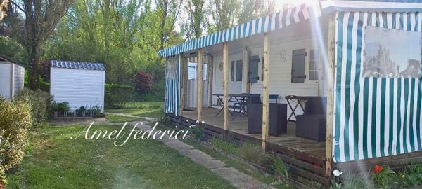 🏖️ Mobil-home – 43 m² sur parcelle arborée dans PRL 3★ avec piscine – Plage à 5 min à pied !