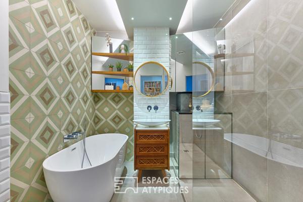 Appartement traversant et rénové au coeur du quartier des Enfants Rouges