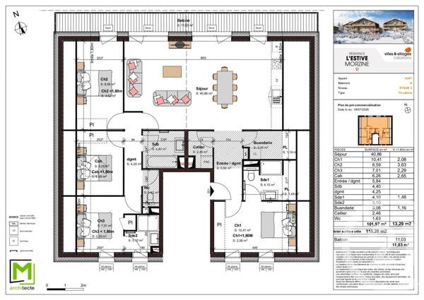 Appartement F4 à vendre  5 pièces - 101,95 m2 MORZINE - 74