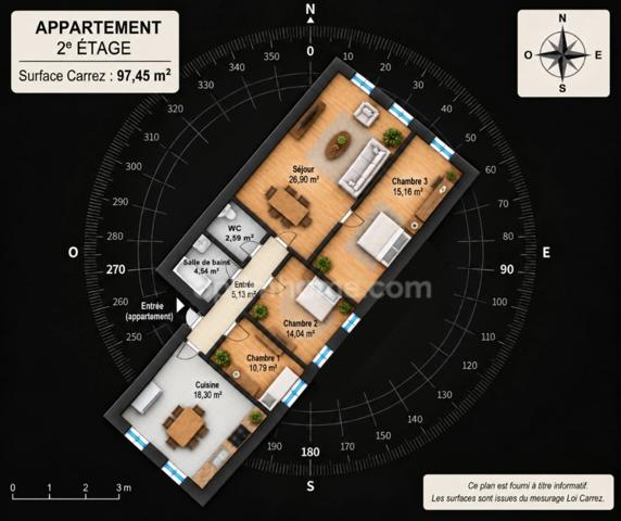 Appartement à vendre – 4 pièces – 97 m² – Hayange (57)