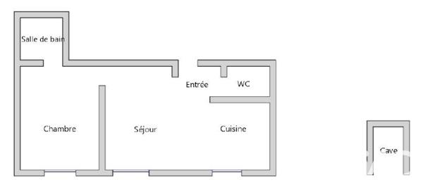Appartement à vendre 2 pièces 38,48 m² Montreuil